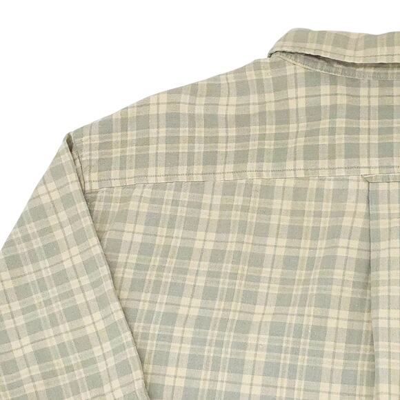 Northwest Territory Shirt Mens 2XL Plaid Short Sleeve Button Down Linen Cotton - Picture 8 of 11